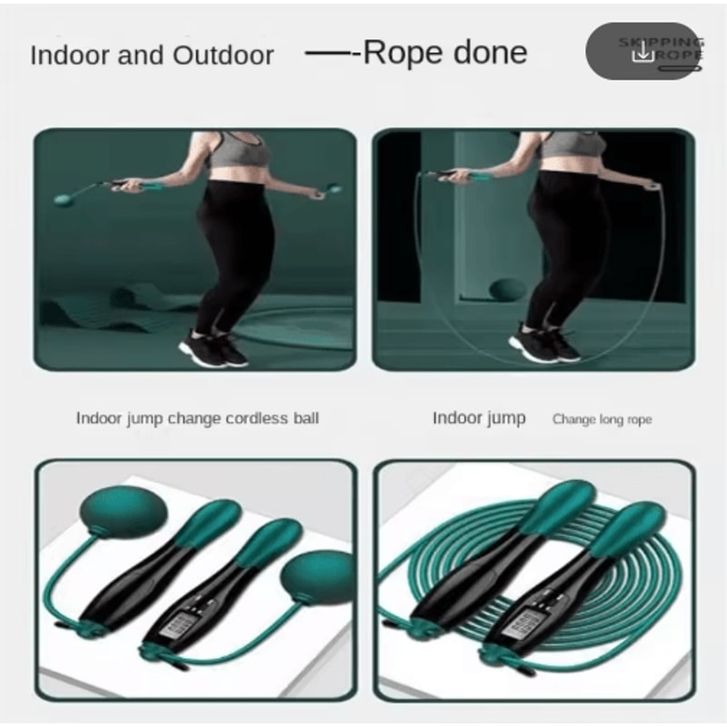 SmartFit Cordless Digital Jump Rope LCD Smart Jump Rope With Counter 19