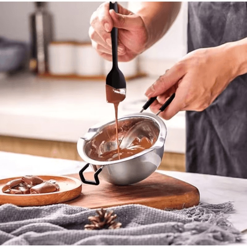 Stainless Steel Double Boiler Melting Pot Large Capacity Chocolate Melting Pot For Butter Candy But 0