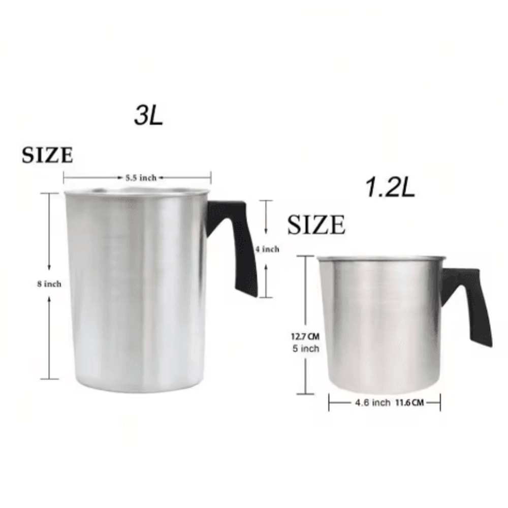 32oz Stainless Steel Candle Making Pouring Pot Easy Wax Melting Pot 4