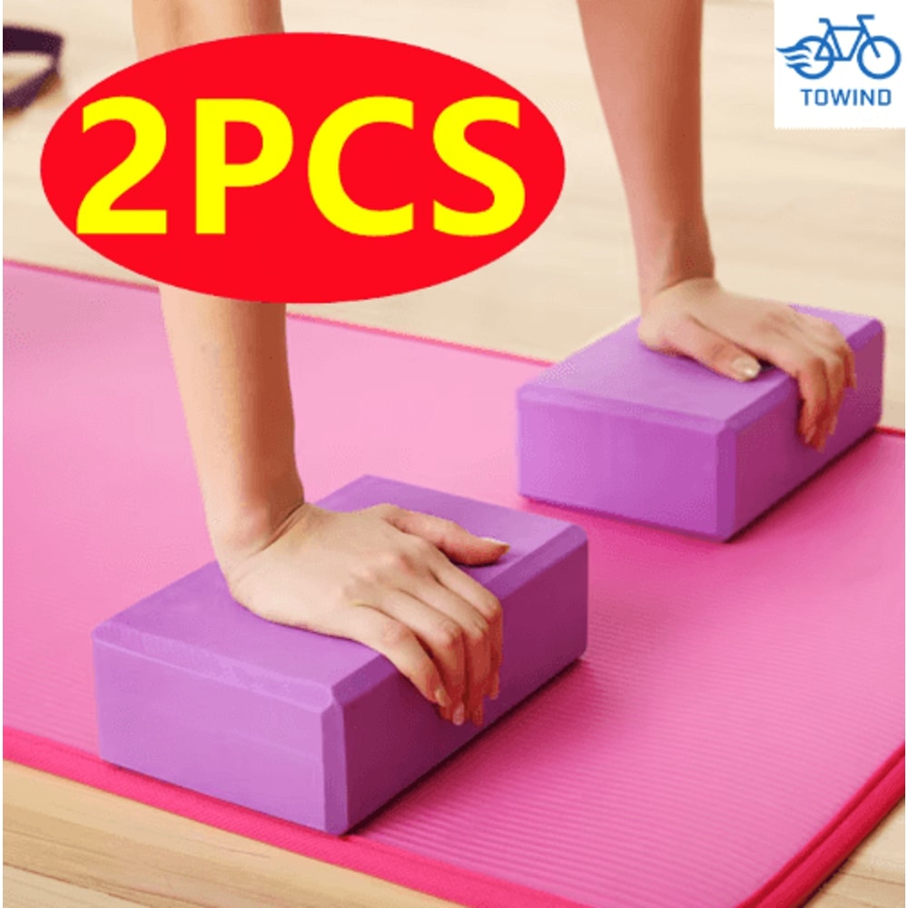 FlexSupport EVA Yoga Blocks Set Lightweight Yoga Blocks For Stability 14