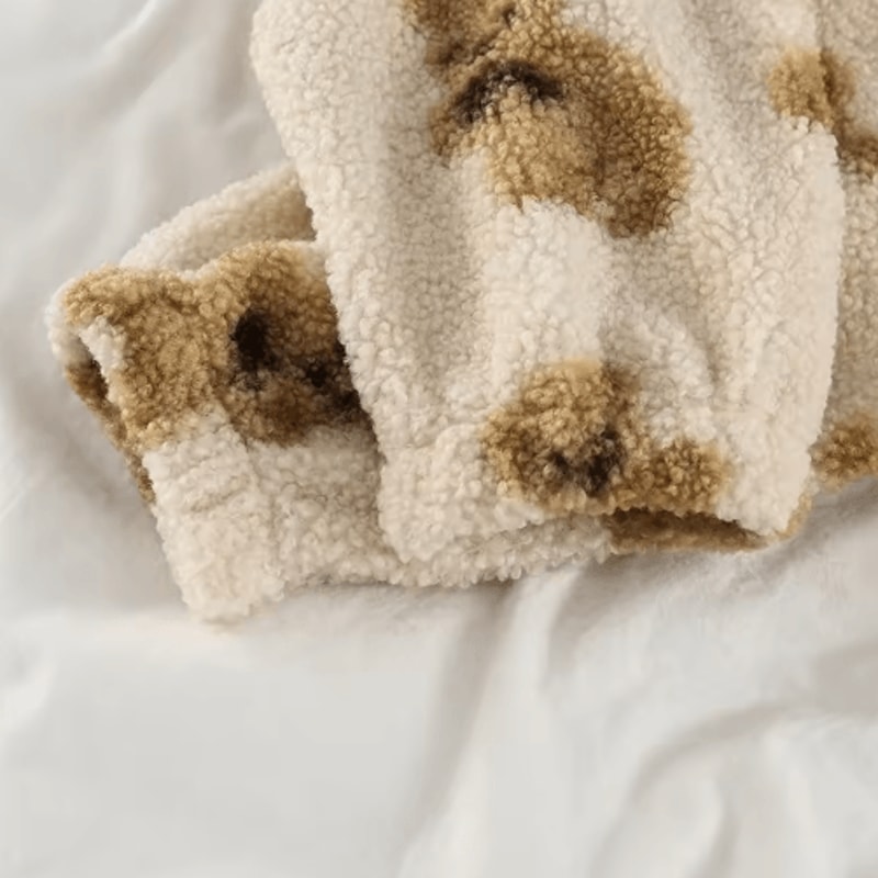 Harajuku Heart Plush Hooded Jacket Cozy Plush Winter Jacket Women 6