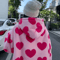 Harajuku Heart Plush Hooded Jacket Cozy Plush Winter Jacket Women 7