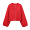 MUJER Red Zipper Bomber Jackets For Women Soft Cropped Jackets Woman 2025 Long Sleeve Womans Sports 1