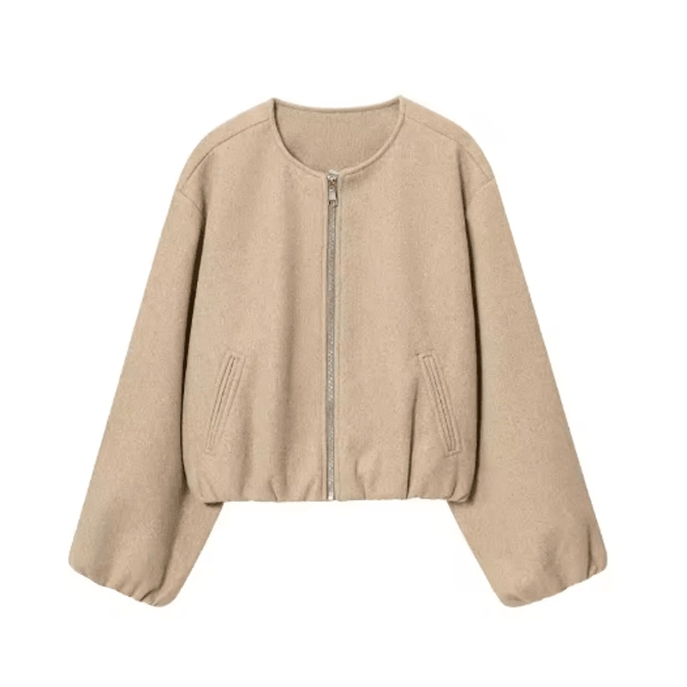 MUJER Red Zipper Bomber Jackets For Women Soft Cropped Jackets Woman 2025 Long Sleeve Womans Sports 2