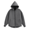 HH Autumn Women Gray Jacket With Hood Long Sleeve Big Pocket Zipper Jacket Coat Woman Loose Casual 1