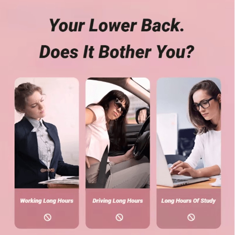 Adjustable Back Stretcher For Lumbar Support Spine Alignment Pain Relief 6