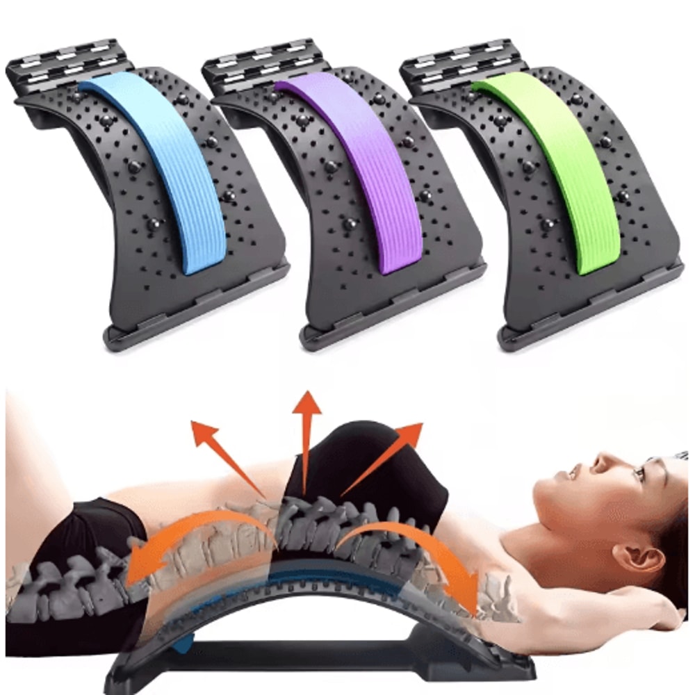 Adjustable Back Stretcher For Lumbar Support Spine Alignment Pain Relief 0