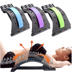 adjustable back stretcher for lumbar support spine alignment & pain relief