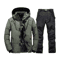 Mens Thermal Ski Suit Set Waterproof Down Jacket Snowboard Bib Pants 1