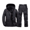 Mens Thermal Ski Suit Set Waterproof Down Jacket Snowboard Bib Pants 2