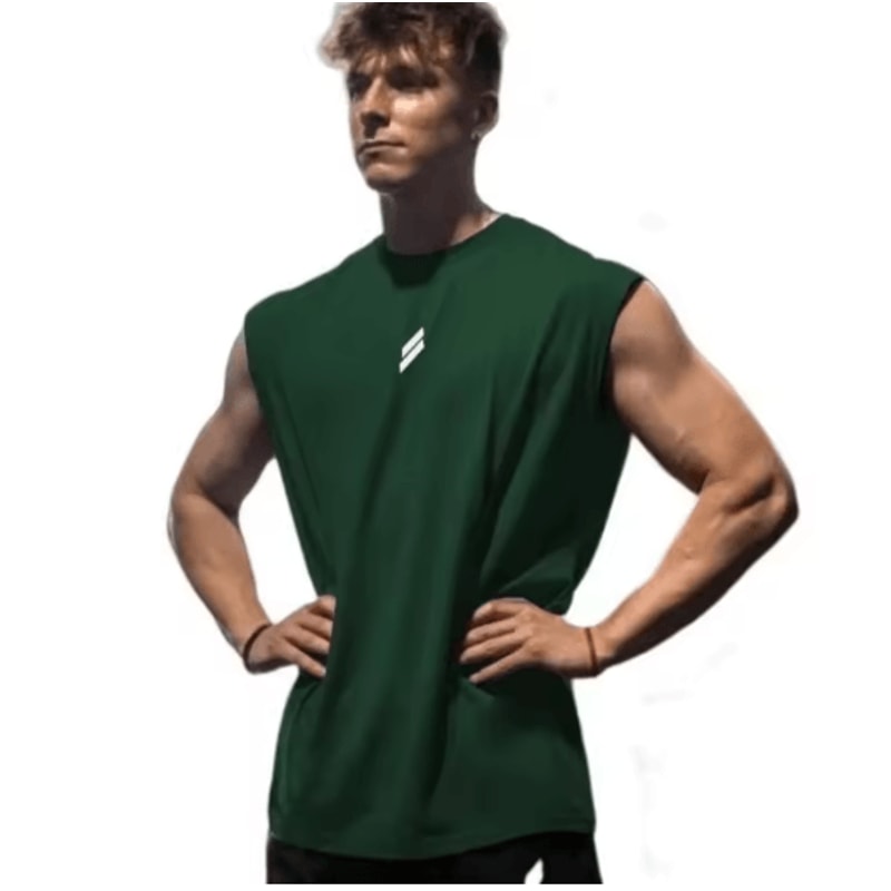 Mens Breathable Mesh Tank Top Quick Dry Sleeveless Fitness Shirt 2