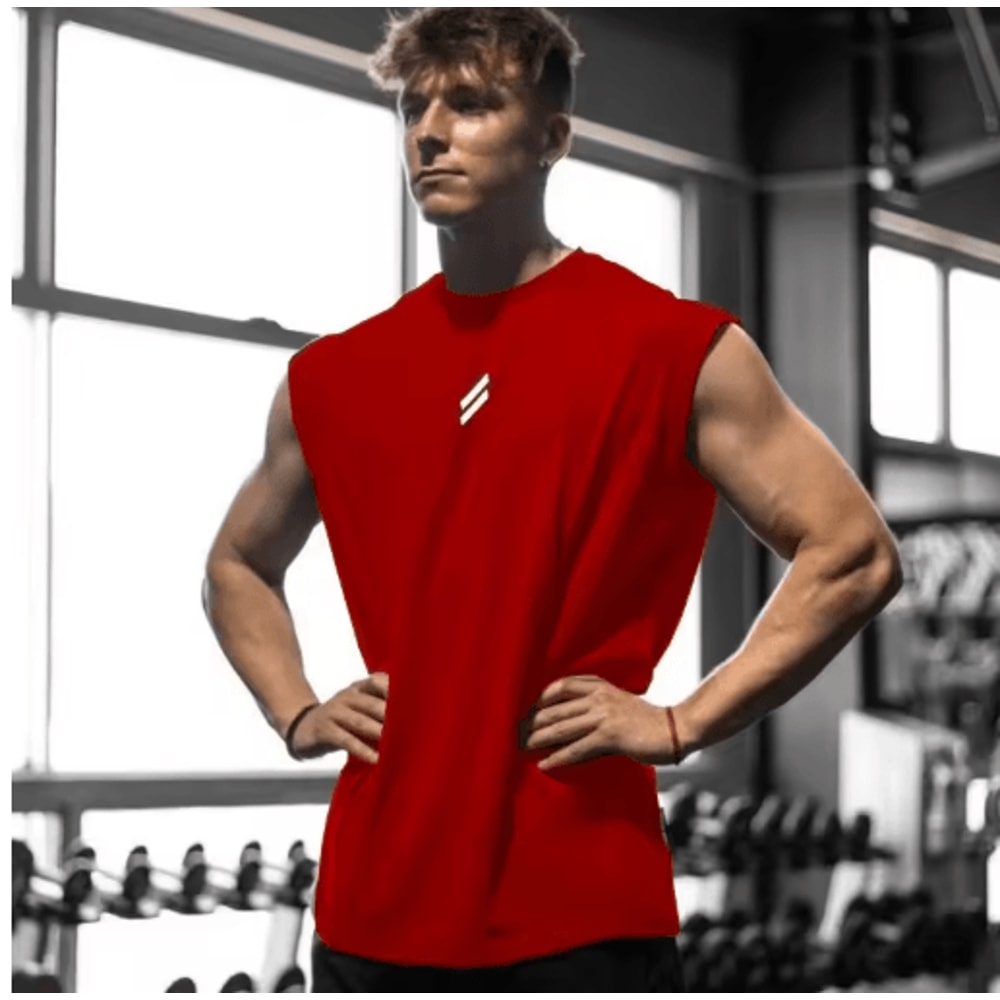Mens Breathable Mesh Tank Top Quick Dry Sleeveless Fitness Shirt 5