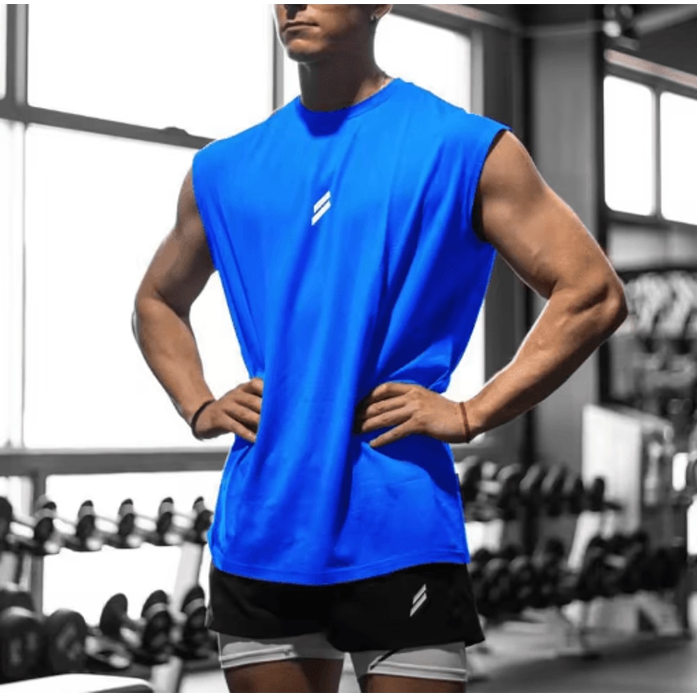 Mens Breathable Mesh Tank Top Quick Dry Sleeveless Fitness Shirt 8