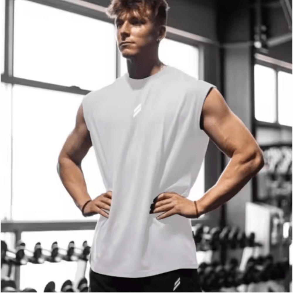 Mens Breathable Mesh Tank Top Quick Dry Sleeveless Fitness Shirt 10