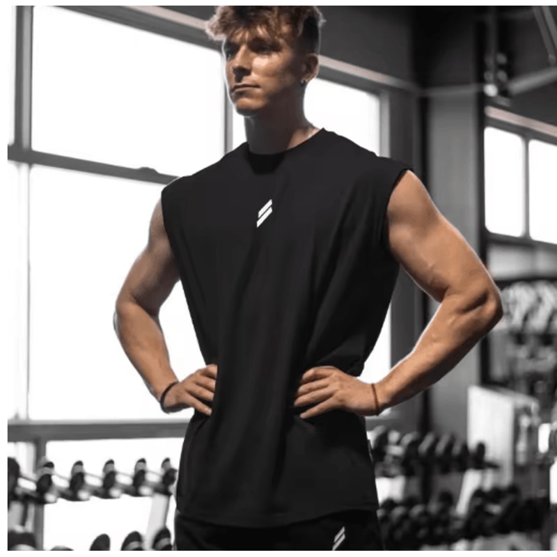 Mens Breathable Mesh Tank Top Quick Dry Sleeveless Fitness Shirt 11