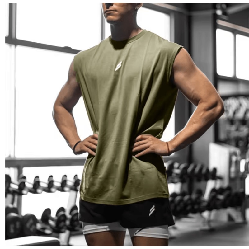 Mens Breathable Mesh Tank Top Quick Dry Sleeveless Fitness Shirt 13