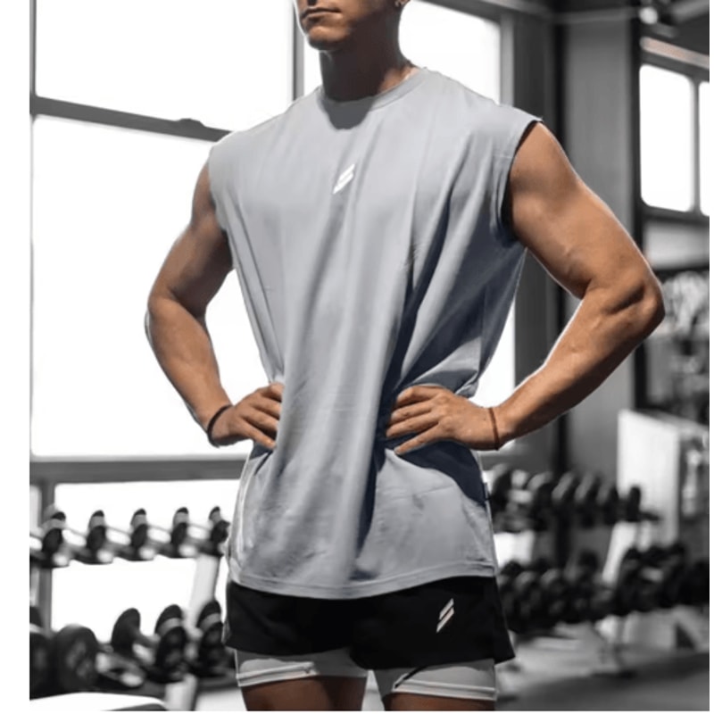 Mens Breathable Mesh Tank Top Quick Dry Sleeveless Fitness Shirt 14