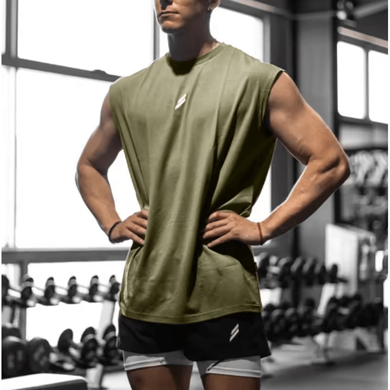 Mens Breathable Mesh Tank Top Quick Dry Sleeveless Fitness Shirt 15