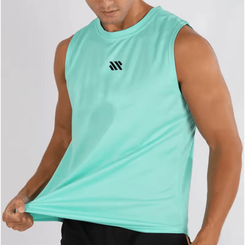 Mens Quick Dry Mesh Gym Vest For Bodybuilding Running Training 3