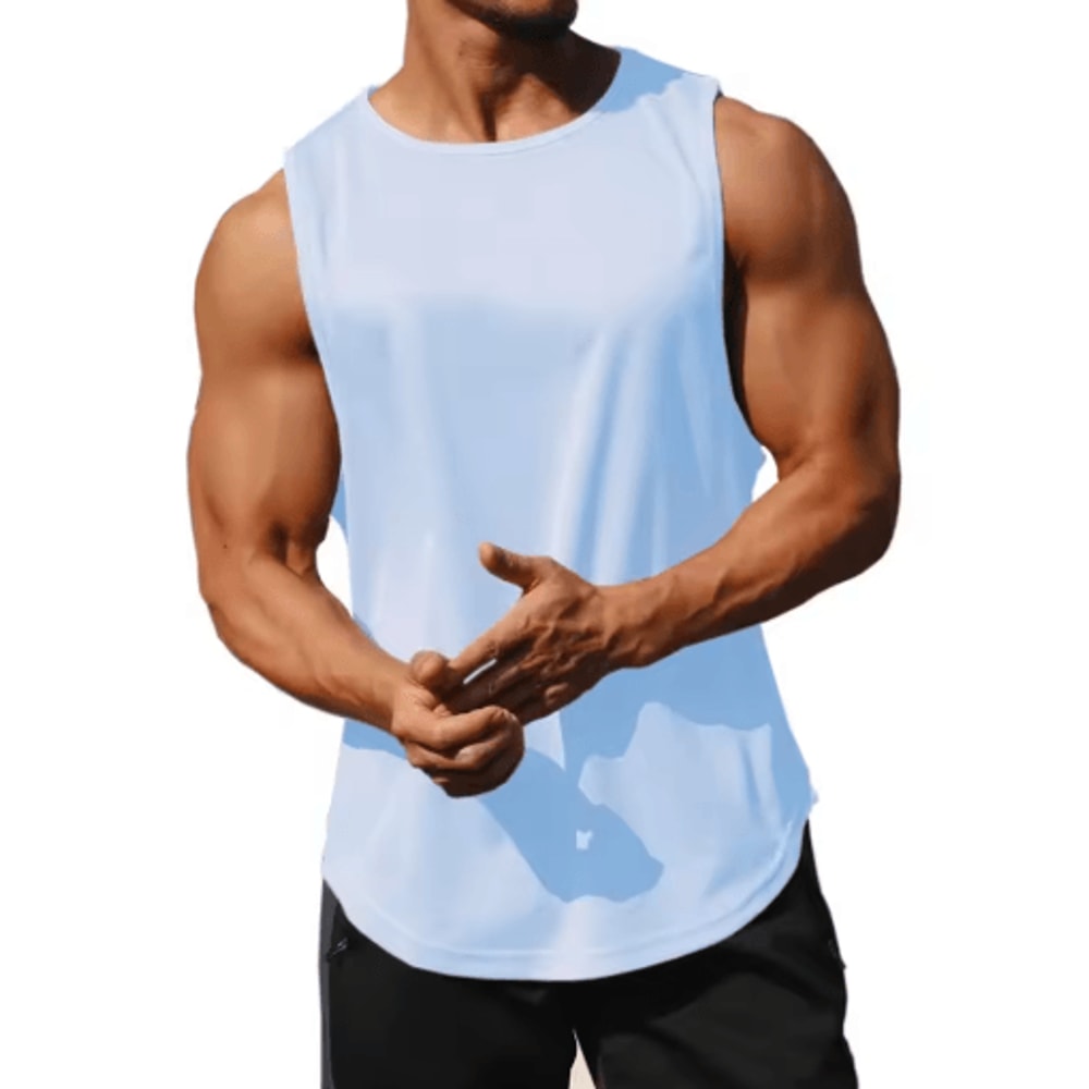 Mens Quick Dry Running Tank Top Loose Fit Marathon Training Vest 0