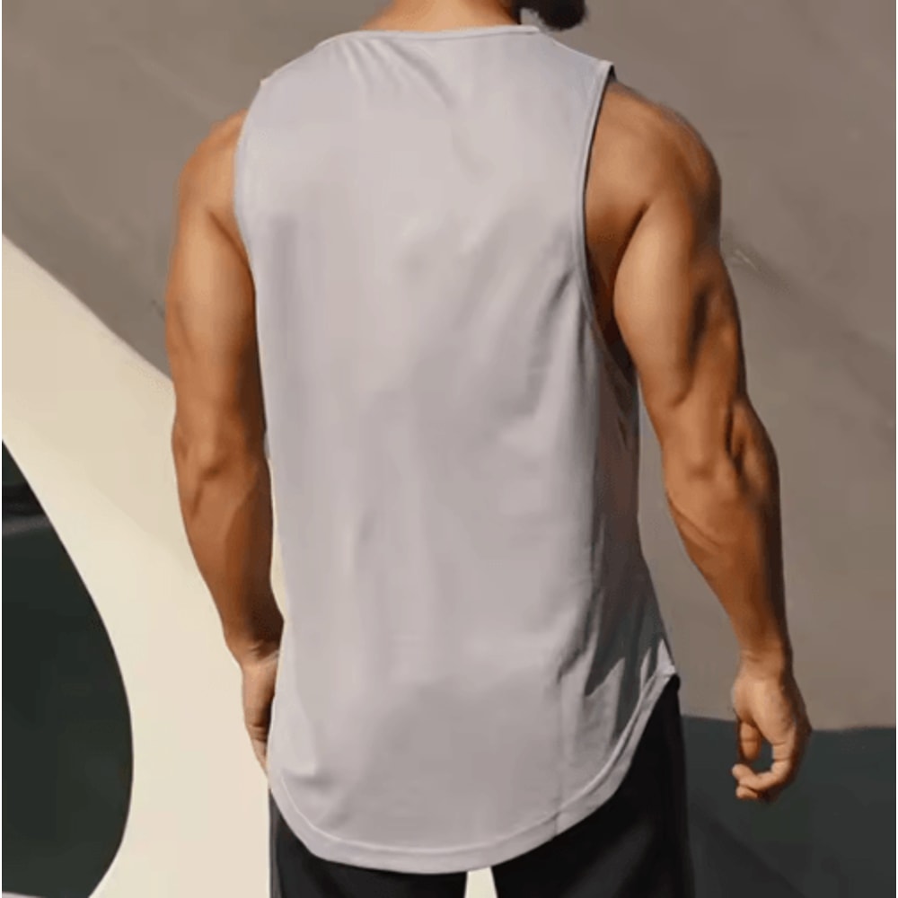 Mens Quick Dry Running Tank Top Loose Fit Marathon Training Vest 1