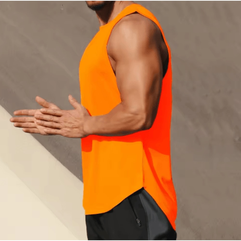 Mens Quick Dry Running Tank Top Loose Fit Marathon Training Vest 6