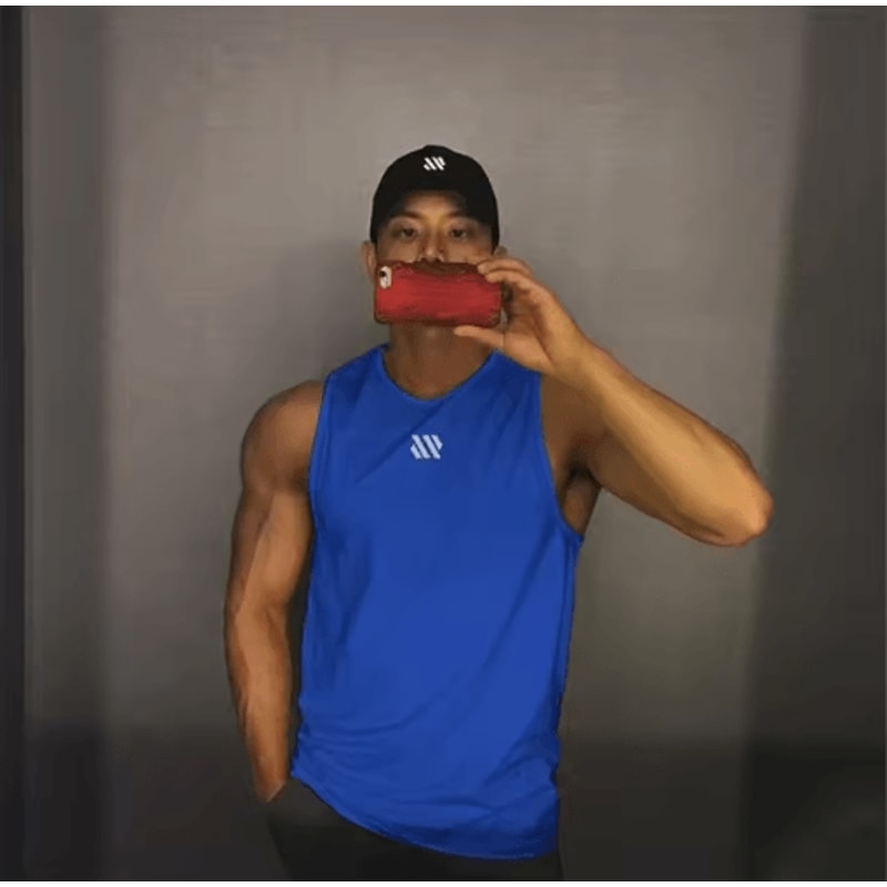 Mens Breathable Mesh Gym Tank Top Quick Dry Fitness Running Vest 7