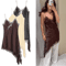 Womens Satin Lace Backless Sling Dress Asymmetric Sexy Summer Party Dress 18