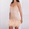 Womens Sequin Tassel Feather Mini Dress Spaghetti Strap Party Club Dress 4