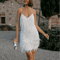 Womens Sequin Tassel Feather Mini Dress Spaghetti Strap Party Club Dress 7