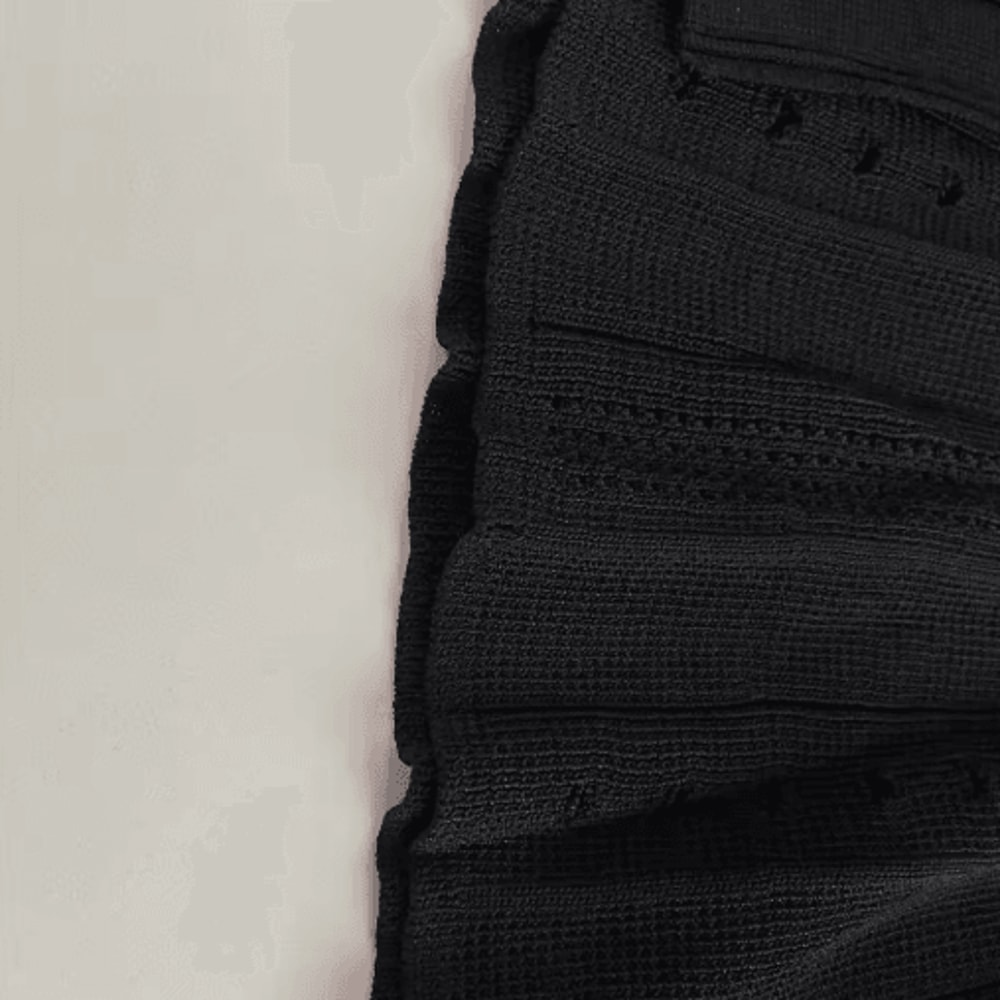 French Elegant Knitted Mermaid Dress Slimming Hollow Fish Tail Midi Dress 3