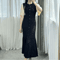 French Elegant Knitted Mermaid Dress Slimming Hollow Fish Tail Midi Dress 7