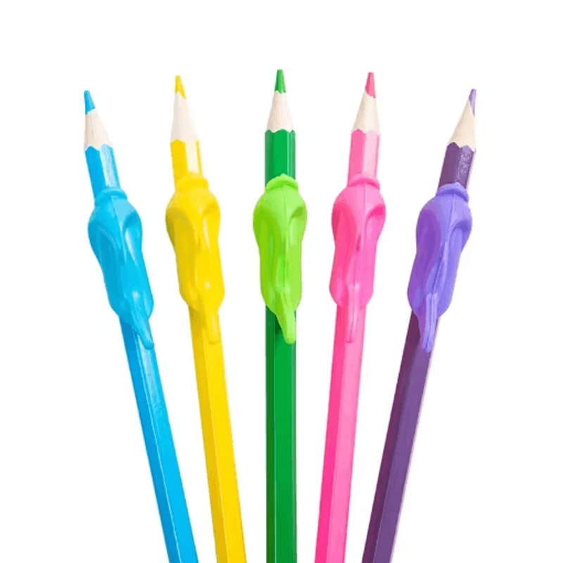 Kids Silicone Pencil Grip Set 10PCS Ergonomic Writing Aid For Handwriting Training 3