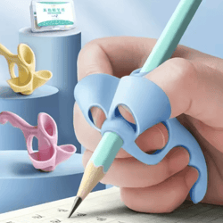 5-finger silicone pencil grip – kids handwriting training & posture correction aid
