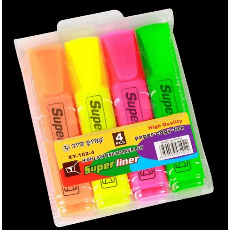 Colorful Fluorescent Highlighter Set 46 Color Chisel Tip Art Study Markers 1