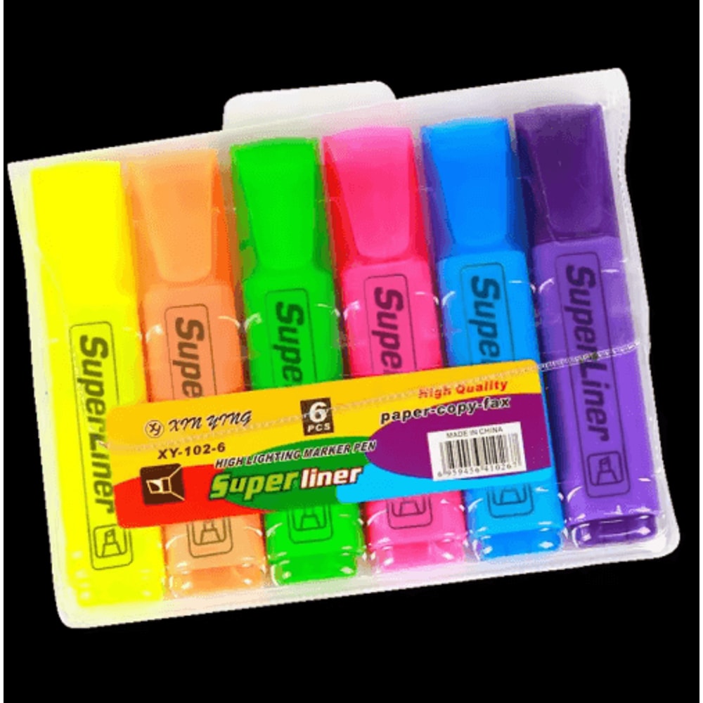 Colorful Fluorescent Highlighter Set 46 Color Chisel Tip Art Study Markers 2