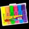 Colorful Fluorescent Highlighter Set 46 Color Chisel Tip Art Study Markers 2