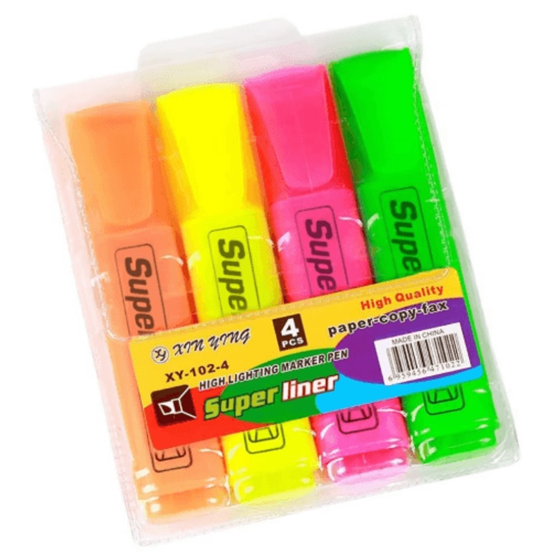 Colorful Fluorescent Highlighter Set 46 Color Chisel Tip Art Study Markers 5