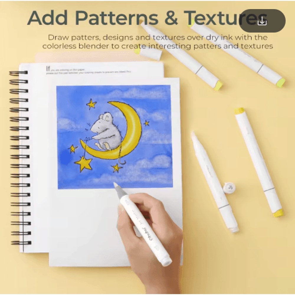 Ohuhu Honolulu Colorless Blender Markers 6Pack AlcoholBased No0 Blender Pens 4