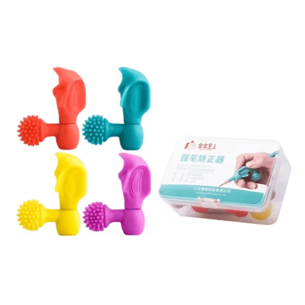 Cartoon Silicone Pencil Grip Set 4PCS Writing Posture Corrector For Kids 2