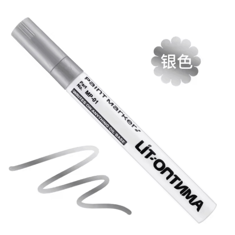 12Color Waterproof Paint Marker Set MultiSurface Permanent Art Pens 3