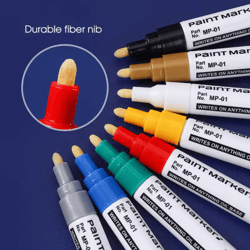 12-color waterproof paint marker set – multi-surface permanent art pens