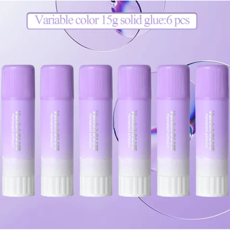 Purple Color Changing Glue Stick High Viscosity School Craft Essential 136pcs 3