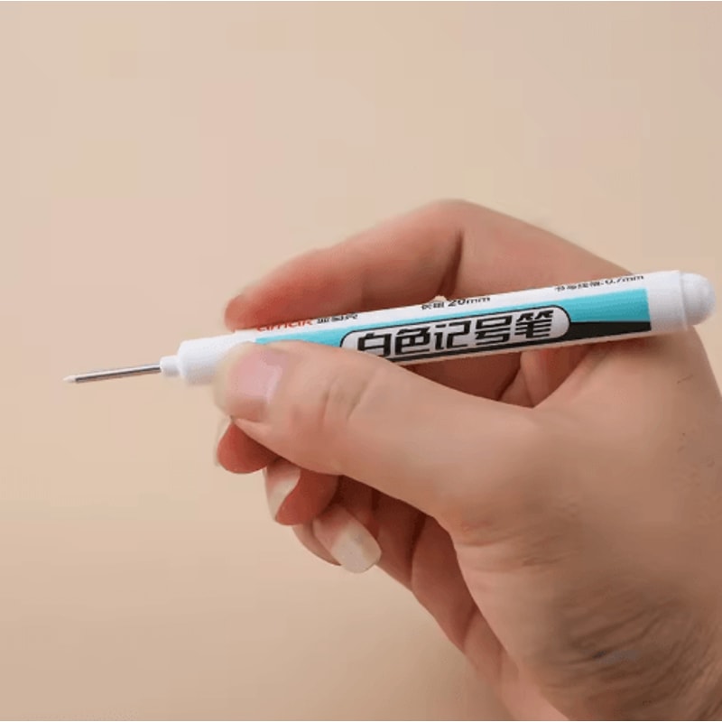 Precision White Oil Marker Waterproof Fine Tip Permanent Paint Pen 4