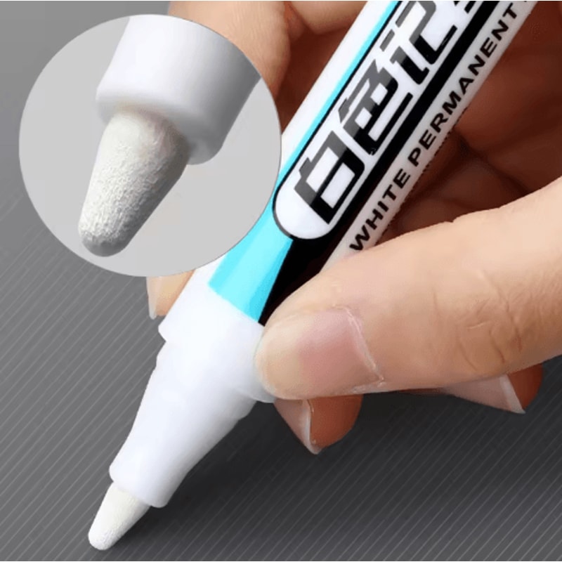 Precision White Oil Marker Waterproof Fine Tip Permanent Paint Pen 8
