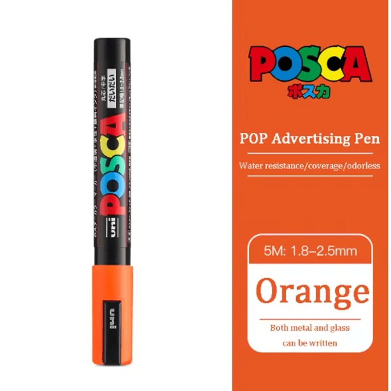 Uni POSCA Acrylic Marker Set PC5M MultiSurface Paint Pens 29 Colors 10