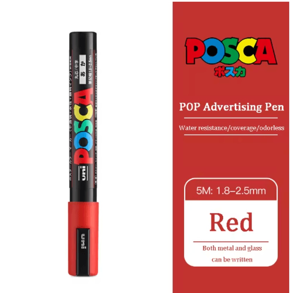 Uni POSCA Acrylic Marker Set PC5M MultiSurface Paint Pens 29 Colors 13