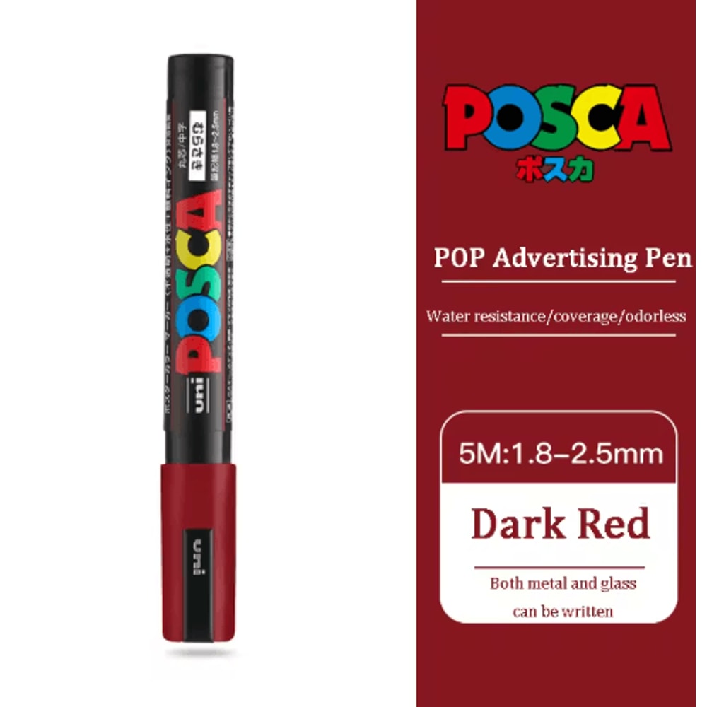 Uni POSCA Acrylic Marker Set PC5M MultiSurface Paint Pens 29 Colors 14