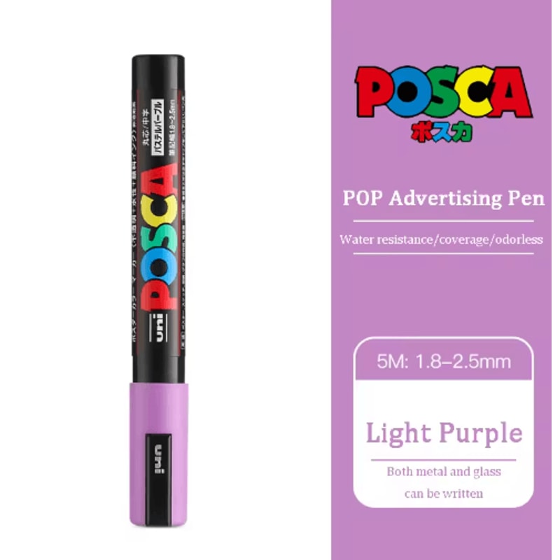 Uni POSCA Acrylic Marker Set PC5M MultiSurface Paint Pens 29 Colors 5