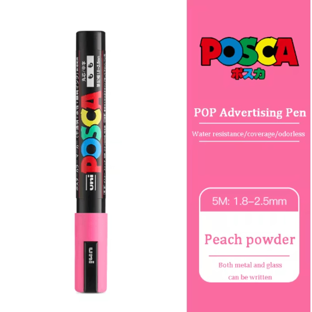 Uni POSCA Acrylic Marker Set PC5M MultiSurface Paint Pens 29 Colors 7